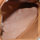 CELINE Macadam Canvas Hand Bag PVC Leather 2way Brown Gold Auth LNZ630-11