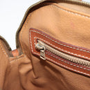 CELINE Macadam Canvas Hand Bag PVC Leather 2way Brown Gold Auth LNZ630-22