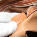 CELINE Macadam Canvas Hand Bag PVC Leather 2way Brown Gold Auth LNZ630-12