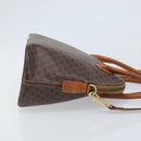 CELINE Macadam Canvas Hand Bag PVC Leather 2way Brown Gold Auth LNZ630-3