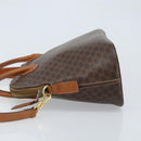 CELINE Macadam Canvas Hand Bag PVC Leather 2way Brown Gold Auth LNZ630-4