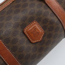 CELINE Macadam Canvas Hand Bag PVC Leather Brown Gold Auth LNZ631-18