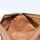 CELINE Macadam Canvas Hand Bag PVC Leather Brown Gold Auth LNZ631-20