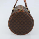 CELINE Macadam Canvas Hand Bag PVC Leather Brown Gold Auth LNZ631-4