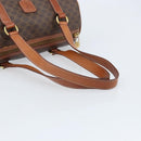 CELINE Macadam Canvas Hand Bag PVC Leather Brown Gold Auth LNZ631-7
