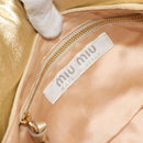 Miu Miu Shoulder Bag Sequin Gold Tone Auth LNZ632-17