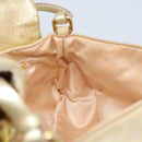 Miu Miu Shoulder Bag Sequin Gold Tone Auth LNZ632-18