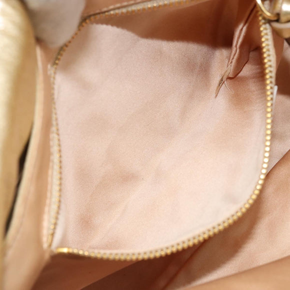 Miu Miu Shoulder Bag Sequin Gold Tone Auth LNZ632