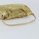 Miu Miu Shoulder Bag Sequin Gold Tone Auth LNZ632-7