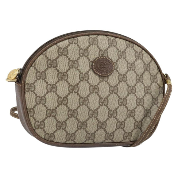 GUCCI GG Supreme Shoulder Bag PVC Beige Gold 007 89 0094 Auth LNZ636