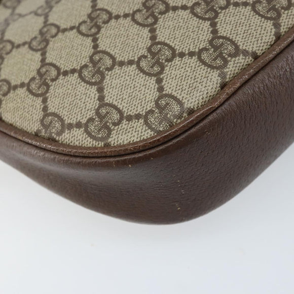 GUCCI GG Supreme Shoulder Bag PVC Beige Gold 007 89 0094 Auth LNZ636