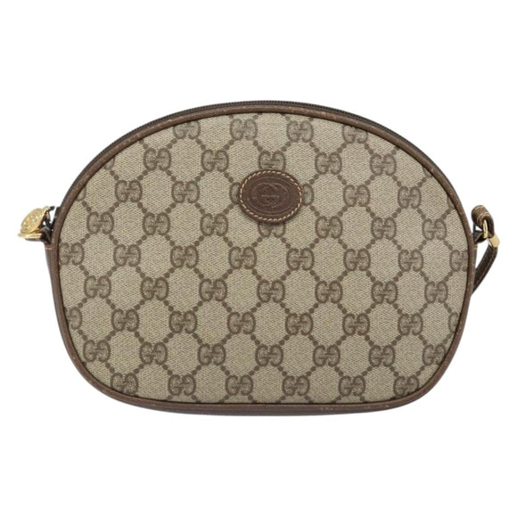 GUCCI GG Supreme Shoulder Bag PVC Beige Gold 007 89 0094 Auth LNZ636