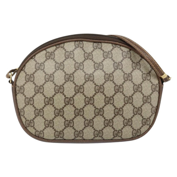 GUCCI GG Supreme Shoulder Bag PVC Beige Gold 007 89 0094 Auth LNZ636