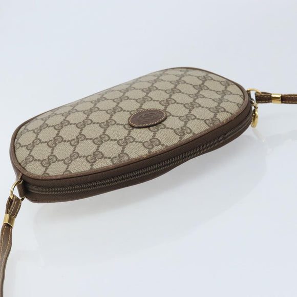 GUCCI GG Supreme Shoulder Bag PVC Beige Gold 007 89 0094 Auth LNZ636