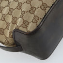GUCCI GG Canvas Hand Bag Beige Gold 107757 Auth LNZ637-16