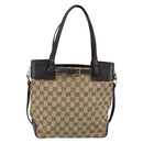 GUCCI GG Canvas Hand Bag Beige Gold 107757 Auth LNZ637-2