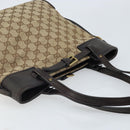 GUCCI GG Canvas Hand Bag Beige Gold 107757 Auth LNZ637-6