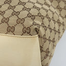 GUCCI GG Canvas Tote Bag Beige Gold 153009 Auth LNZ639-9