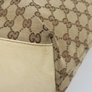 GUCCI GG Canvas Tote Bag Beige Gold 153009 Auth LNZ639-15