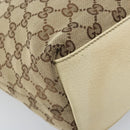 GUCCI GG Canvas Tote Bag Beige Gold 153009 Auth LNZ639-16