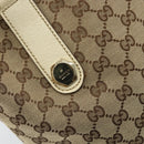 GUCCI GG Canvas Tote Bag Beige Gold 153009 Auth LNZ639-10