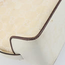 GUCCI GG Canvas Hand Bag Ivory Silver 107757 Auth LNZ640-16
