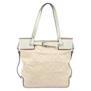 GUCCI GG Canvas Hand Bag Ivory Silver 107757 Auth LNZ640-13