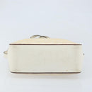 GUCCI GG Canvas Hand Bag Ivory Silver 107757 Auth LNZ640-5