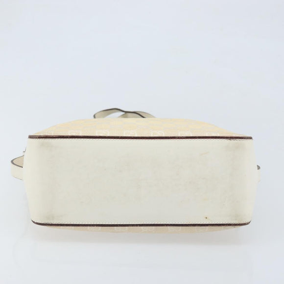 GUCCI GG Canvas Hand Bag Ivory Silver 107757 Auth LNZ640