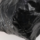 CHANEL COCO Mark Chain Shoulder Bag Patent leather Black Silver CC Auth LNZ641-16
