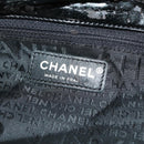 CHANEL COCO Mark Chain Shoulder Bag Patent leather Black Silver CC Auth LNZ641-20
