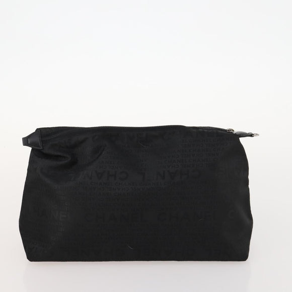 CHANEL COCO Mark Chain Shoulder Bag Patent leather Black Silver CC Auth LNZ641