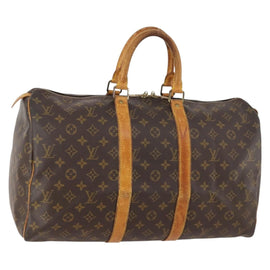 LOUIS VUITTON Monogram Keepall 45 Boston Bag M41428 LV Auth LNZ649