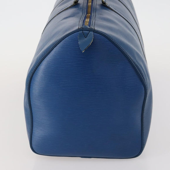 LOUIS VUITTON Epi Keepall 55 Boston Bag Toledo Blue M42955 LV Auth LNZ652A