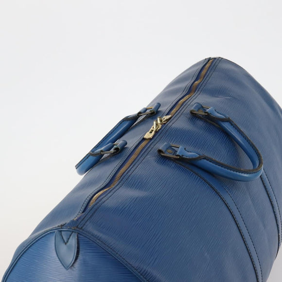 LOUIS VUITTON Epi Keepall 55 Boston Bag Toledo Blue M42955 LV Auth LNZ652A