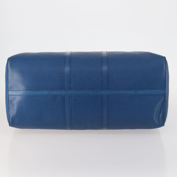 LOUIS VUITTON Epi Keepall 55 Boston Bag Toledo Blue M42955 LV Auth LNZ652A