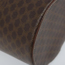 CELINE Macadam Canvas Shoulder Bag PVC Leather Brown Gold Auth LNZ654A-15