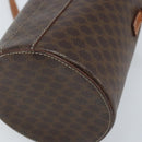 CELINE Macadam Canvas Shoulder Bag PVC Leather Brown Gold Auth LNZ654A-16