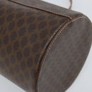 CELINE Macadam Canvas Shoulder Bag PVC Leather Brown Gold Auth LNZ654A-17