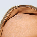 CELINE Macadam Canvas Shoulder Bag PVC Leather Brown Gold Auth LNZ654A-9