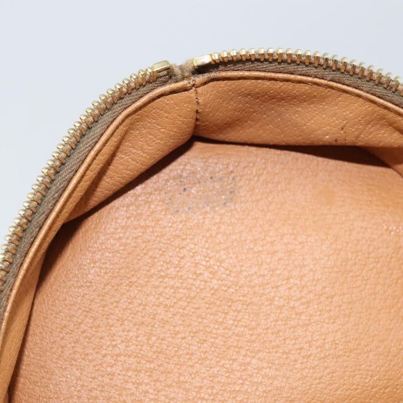 CELINE Macadam Canvas Shoulder Bag PVC Leather Brown Gold Auth LNZ654A