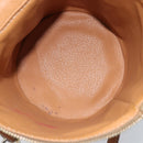 CELINE Macadam Canvas Shoulder Bag PVC Leather Brown Gold Auth LNZ654A-10