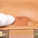 CELINE Macadam Canvas Shoulder Bag PVC Leather Brown Gold Auth LNZ654A-11