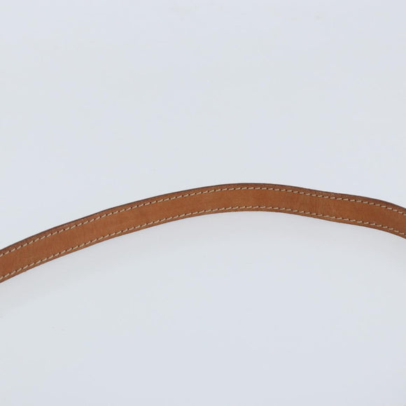 CELINE Macadam Canvas Shoulder Bag PVC Leather Brown Gold Auth LNZ654A