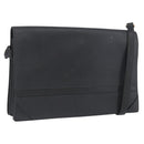 CELINE Shoulder Bag Leather Black Gold Auth LNZ656-1