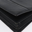 CELINE Shoulder Bag Leather Black Gold Auth LNZ656-15