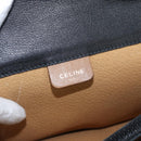 CELINE Shoulder Bag Leather Black Gold Auth LNZ656-19