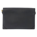 CELINE Shoulder Bag Leather Black Gold Auth LNZ656-2