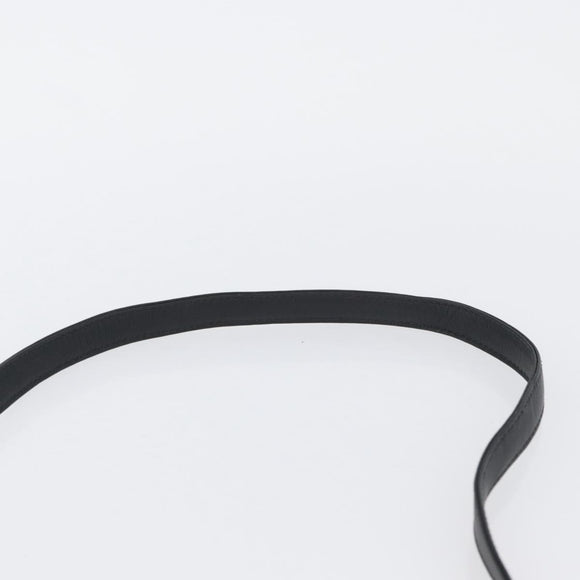 CELINE Shoulder Bag Leather Black Gold Auth LNZ656
