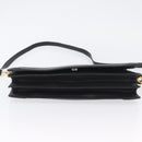 CELINE Shoulder Bag Leather Black Gold Auth LNZ656-5